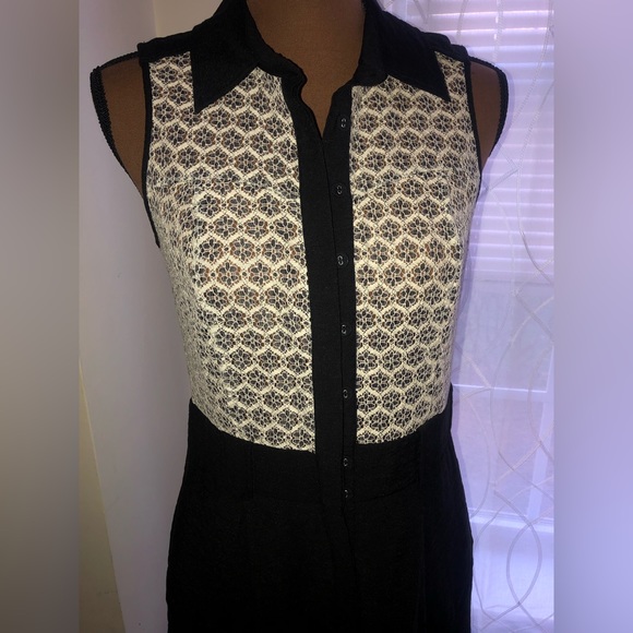 t.l.h by Hype Black/white lace dress w/pockets - Picture 1 of 8